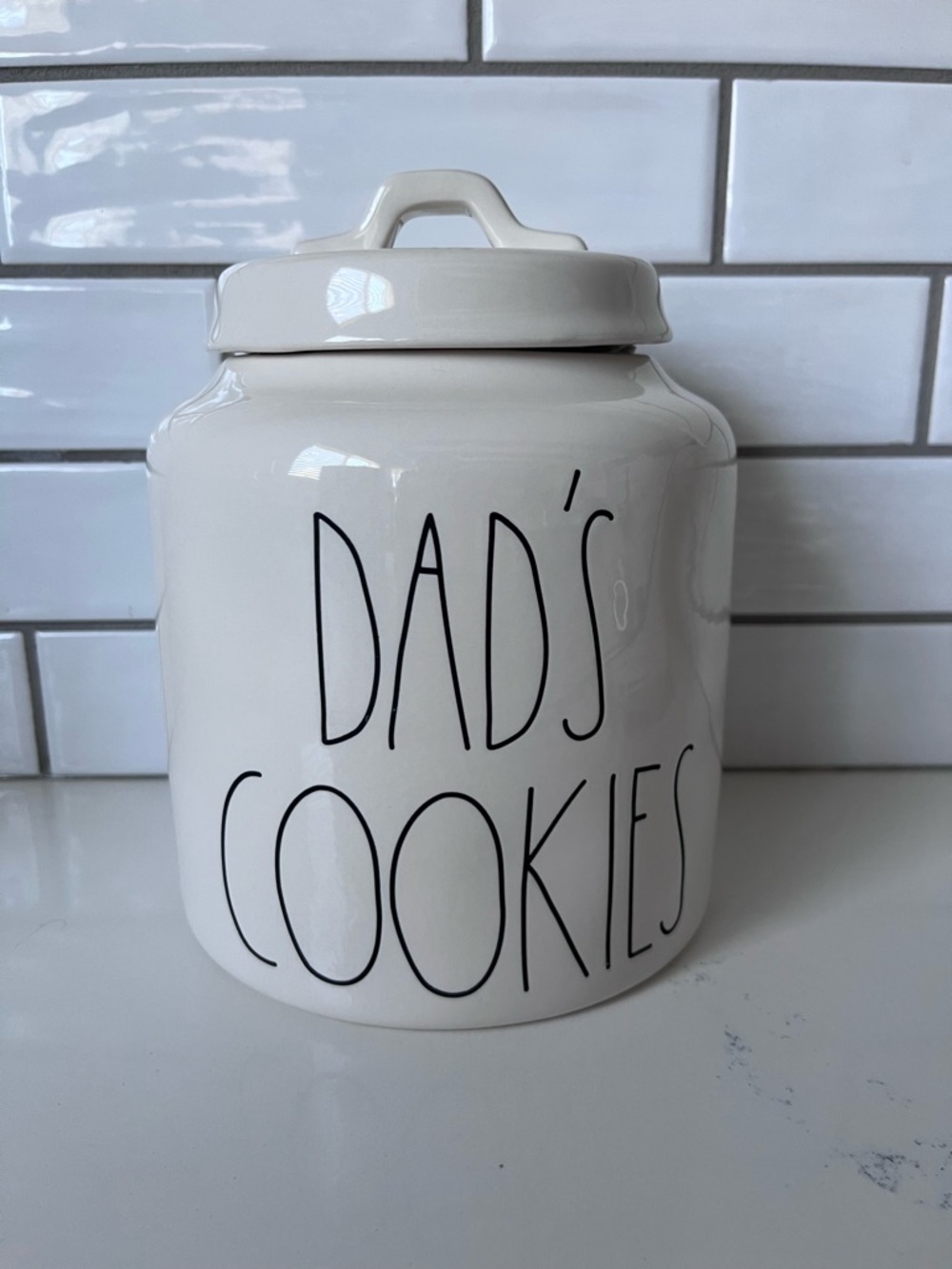 Rae Dunn Dad's Cookies Ceramic Jar - Hard To Find Rae Dunn Collectible